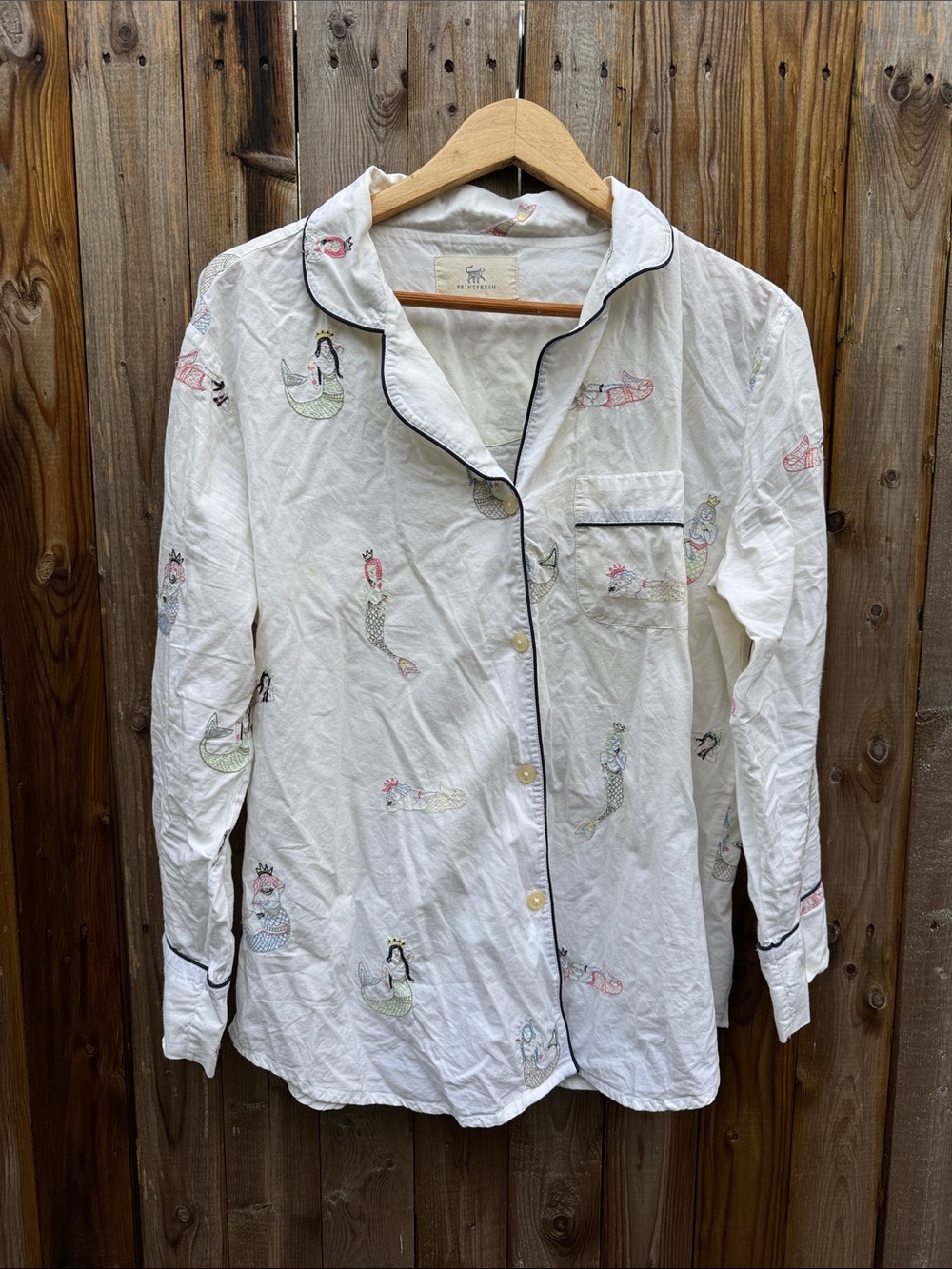 Printfresh daughter of triton Embroidery pijama top